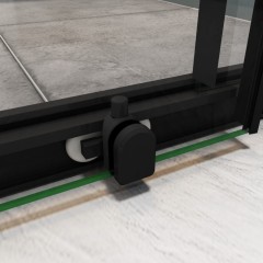 Sprchovací kút štvorcový, SIMPLE BLACK 90x90 L/P variant, rohový vstup 
