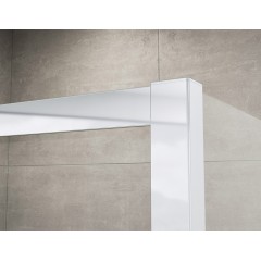 SanSwiss AN13 G 1200 50 07 Jednokřídlé dveře 120 cm s pevnou stěnou v rovině, levé, aluchrom/sklo
