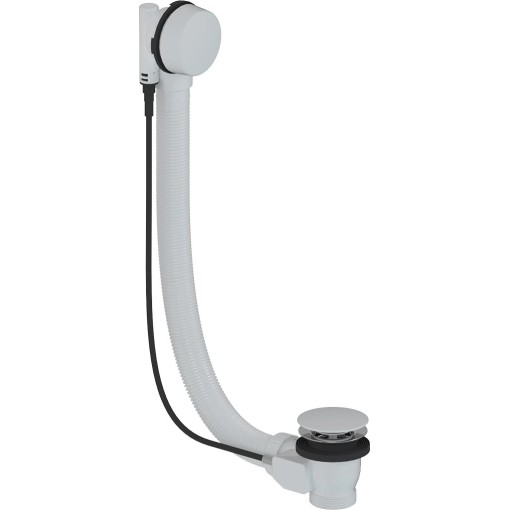 Vaňová súprava ovládaná bovdenom 6/4“ - zátka 72mm - bez sifónu - biela lesklá - 80 cm
