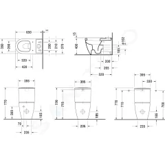 Duravit WC kombi misa, s HygieneGlaze, alpská biela 2170092000