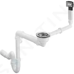 Hansgrohe Odtoková a prepadová súprava ku granitovému jednodrezu, chróm 43927000