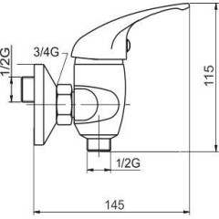 NOVASERVIS - Sprchová batéria 150 mm Metalia 55 chróm 55060,0