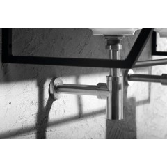 SAPHO - MINIMAL umývadlový sifón 5/4", odpad 32, nerez mat MI036