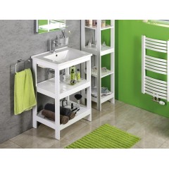 AQUALINE - ETIDE policová umývadlová skrinka 51,5x85x44 cm, matná biela ET505