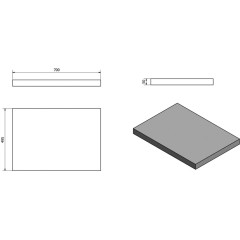SAPHO - AVICE doska 70x50cm, dub Rover AV074