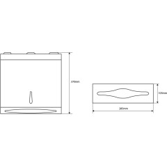 SAPHO - Zásobník na papierové uteráky 285x370x105, lestená nerez XP048