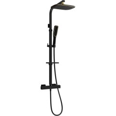 MEXEN - CQ49 sprchový stĺp s termostatickou batériou, čierna / zlato 772504995-75