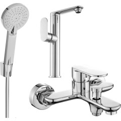 MEXEN - Milo R40 SET umývadlová batéria + vaňová s príslušenstvom, chróm 713153R40-00