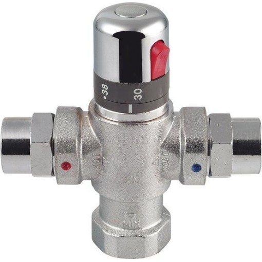 SAPHO - Termostatický regulátor teploty vody, 1", pre 4 až 8 odberných miest, chróm TMTCOM