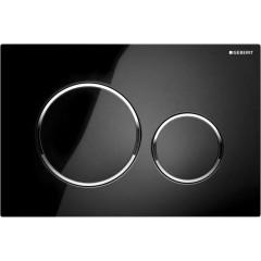 GEBERIT SIGMA20 ovládacie tlačítko, dual flush, čierna lesk /chróm 115.882.KM.1