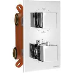 SAPHO - Podomietková sprchová termostatická batéria, box, 3 výstupy, chróm 1102-63