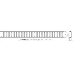 Alcaplast APZ1-850 podlahový žľab výška 85mm kút min. 900mm APZ1-850