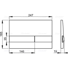Alcaplast ovládacie doska M1730 biela M1730
