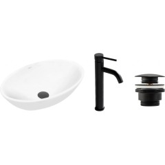 REA - SET umývadlo na dosku + batéria + klik klak KPL-09996