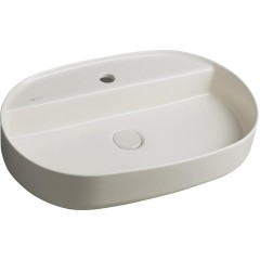 ISVEA - INFINITY OVAL keramické umývadlo na dosku, 60x40cm, Ivory 10NF65060-2K