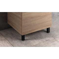 AQUALINE - Výškovo nadstaviteľná nožička v.100-110, čierna mat 0776R-B