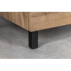 AQUALINE - Výškovo nadstaviteľná nožička v.100-110, čierna mat 0776R-B