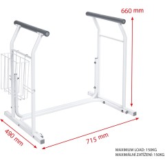 RIDDER - HANDICAP Oporný systém madiel u WC, biele A0110101