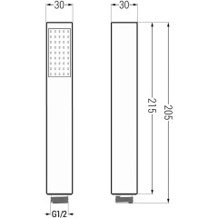 MEXEN - R-77 ručná sprcha 1-funkčná chróm 79577-00
