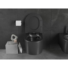 MEXEN - Sofia Závesná WC misa vrátane sedátka s slow-slim, z duroplastu, čierna matná 30541085