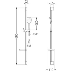 MEXEN - DS62 posuvný sprchový set, chróm 785624583-00