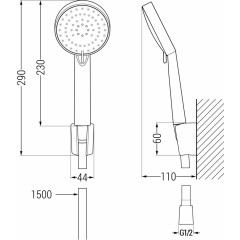 MEXEN - R-75 sprchový set point, chróm 785755052-00