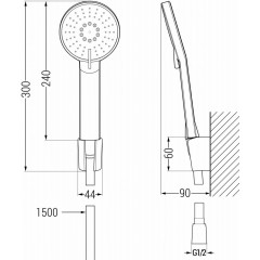 MEXEN - Royo R40 Set umývadlové a vaňové batérie s príslušenstvom, chróm 72203R40-00