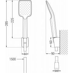 MEXEN - Royo R62 Set umývadlové a vaňové batérie s príslušenstvom, chróm 72203R62-00