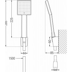 MEXEN - Cetus R45 Set umývadlovej a vaňovej batérie s príslušenstvom, čierna 744303R45-70