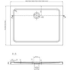 MEXEN - Roma sprchovací kút 80x100, grafit, chróm + biela vanička so sifónom 854-080-100-01-40-4010