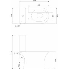 KERRA - WC kompakt Makalu (so sedadlom) 5907548118110