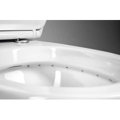 AQUALINE - JOSE WC kombi, dvojité tlačítko 3/6 l, zadný odpad, biela PS8812