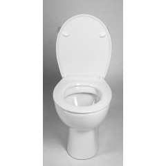 AQUALINE - JOSE WC kombi, dvojité tlačítko 3/6 l, zadný odpad, biela PS8812